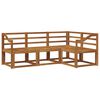vidaXL Outdoor Sofa Set 4 pcs Natural Solid Acacia Wood
