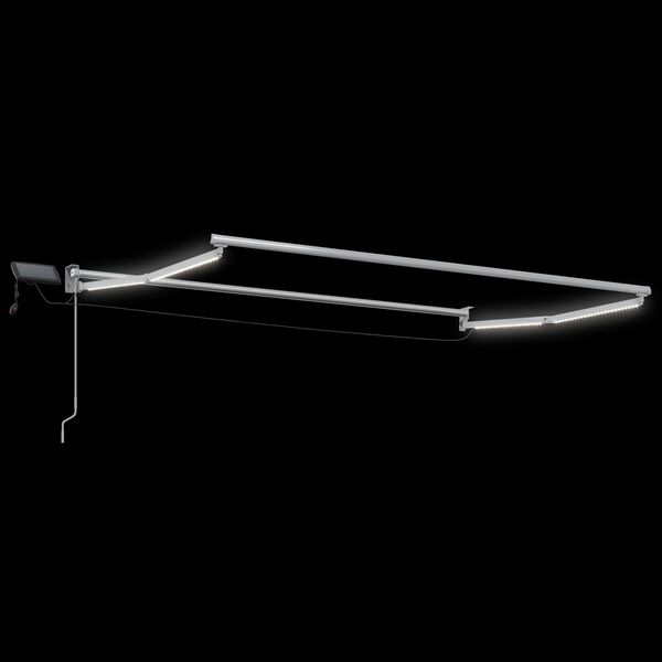 vidaXL Manual Retractable Awning with LEDs Anthracite 2.5 x 2 m