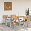 vidaXL Garden Dining Set 5 pcs Grey Solid Acacia Wood
