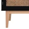 vidaXL Sideboard Black 88.5x40x80 cm MDF and Rattan