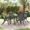 vidaXL Garden Dining Set 5 pcs Grey Powder-Coated Steel