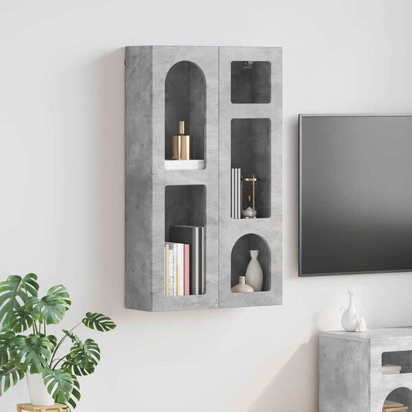 vidaXL Hanging Cabinet Concrete Grey 59 x 20 x 100 cm Engineered Wood
