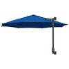 vidaXL Garden Parasol Manual Blue and Black 248 x 248 x 148 cm