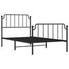vidaXL Metal Bed Frame without Mattress with Footboard&nbsp;Black 100x190cm