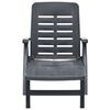 vidaXL Folding Sun Lounger Plastic Anthracite