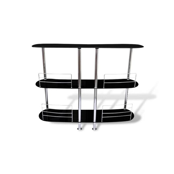 vidaXL Wine Entertainment Bar Black