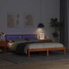 vidaXL Bed Frame with Headboard Wax Brown 140 x 200 cm Solid Pine Wood
