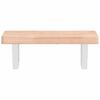 vidaXL Basin Shelf Wall Mounted Steel and Solid Wood Beech