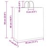vidaXL Paper Bags 250 pcs with Handles Red 45x17x48 cm