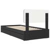vidaXL Storage Bed with Headboard Black 90 x 190 cm Engineered Wood