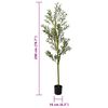 vidaXL Artificial Olive Tree 800 Leaves 200 cm Green