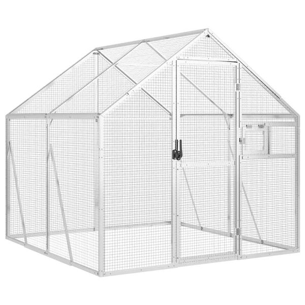 vidaXL Aviary Silver 1.79x2x1.85 m Aluminium