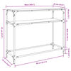 vidaXL Console Table with Transparent Glass Top 98x35x81 cm Steel