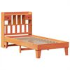 vidaXL Bed Frame without Mattress Wax Brown 75x190 cm Small Single Solid Wood Pine