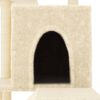 vidaXL Cat Tree with Sisal Scratching Posts Cream 110.5 cm