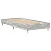 vidaXL Bed Frame Grey Sonoma 203 x 93 x 25 cm Engineered Wood