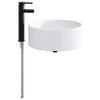 vidaXL Bathroom Sink with Faucet and Drain Matte Black