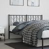 vidaXL Metal Replace Headboard Black 150 cm