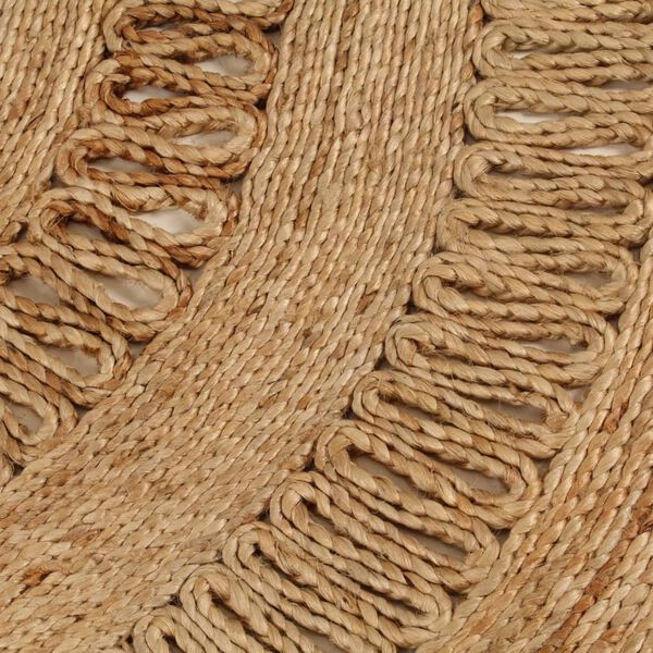 vidaXL Area Rug Hand-braided Jute 150 cm Round