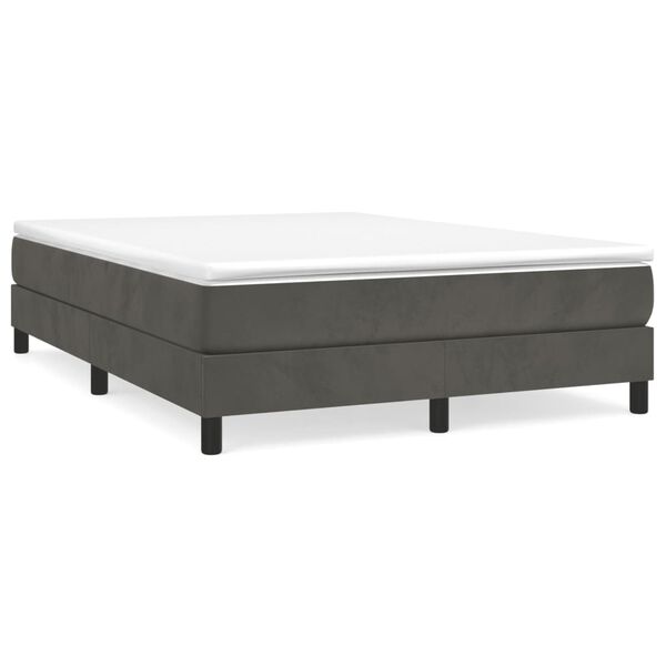 vidaXL Box Spring Bed Frame Dark Grey Double Velvet (UK/IE/FI/NO only)