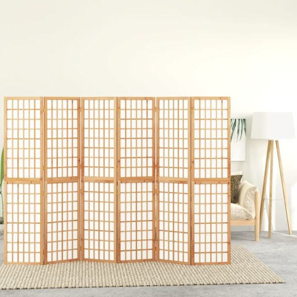 vidaXL Folding 6-Panel Room Divider Japanese Style 240x170 cm