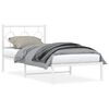 vidaXL Metal Bed Frame without Mattress with Headboard White 90x190cm