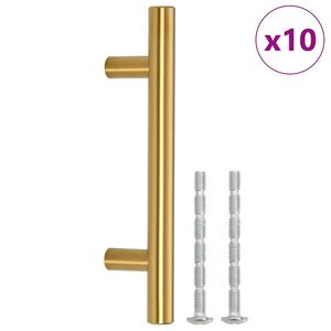 vidaXL Cabinet Handles 10 pcs Gold 64 mm Stainless Steel