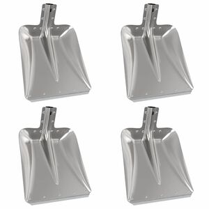 vidaXL Shovel Head 4 pcs Silver 45 x 38 cm Aluminum