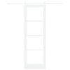 vidaXL Sliding Door ORKDAL White 78 x 232 cm Solid Pine Wood and Glass
