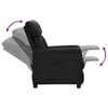 vidaXL Recliner Chair Black Microfiber Fabric