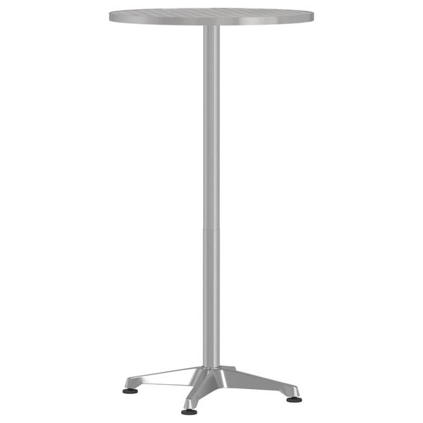 vidaXL Outdoor Bar Table Height Adjustable &Oslash;59.5x70/109.5 cm Aluminium