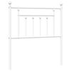 vidaXL Metal Headboard White 80 cm