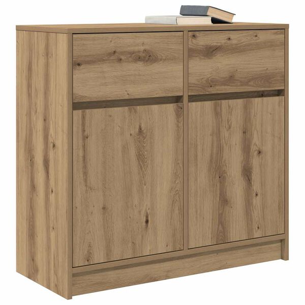 vidaXL Sideboard with Drawer Artisan Oak 80x34x76 cm Engineered Wood
