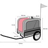 FLAMINGO Dog Bike Trailer Romero Red 59.5x43x51 cm