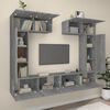 vidaXL 6 Piece TV Cabinet Set Grey Sonoma Engineered Wood