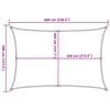 vidaXL Sunshade Sail HDPE Rectangular 4x6 m Cream