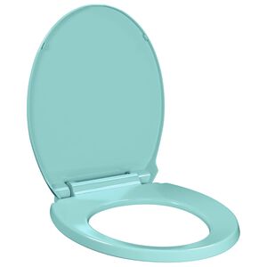 vidaXL Soft-Close Toilet Seat Green Oval