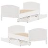 vidaXL Bed Frame without Mattress White 90x200 cm Solid Wood Pine
