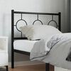 vidaXL Metal Replace Headboard Black 90 cm