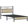 vidaXL Bed Frame without Mattress Sonoma Oak 100x200 cm Engineered Wood