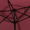 vidaXL Garden Parasol with Metal Pole Bordeaux Red 300 cm
