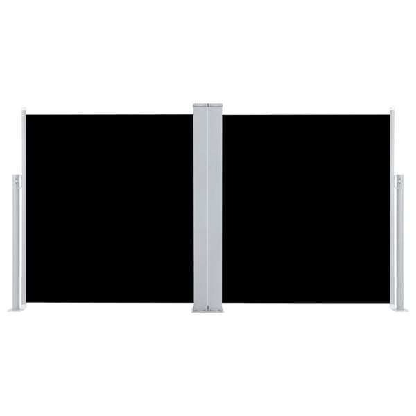 vidaXL Retractable Side Awning Black 100x600 cm