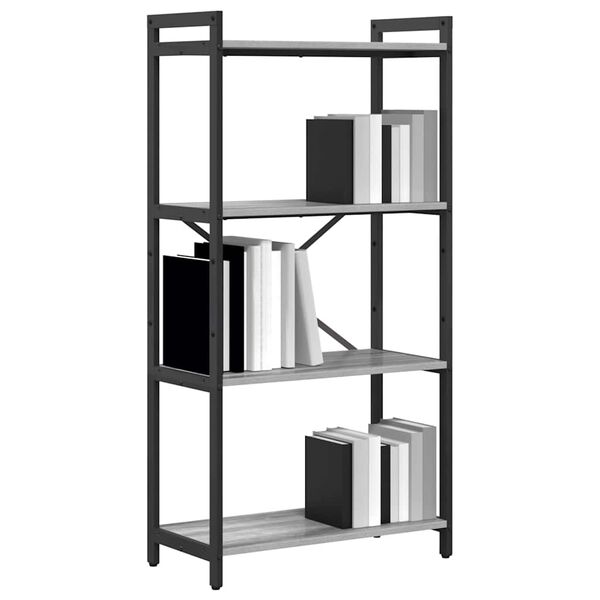 vidaXL Bookshelf Grey sonoma 60 x 30 x 120 cm Engineered Wood