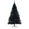 vidaXL Artificial Pre-lit Christmas Tree Black 180 cm PVC