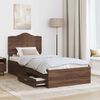 vidaXL Bed Frame with Headboard Brown Oak 100 x 200 cm Engineered Wood