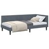 vidaXL Corner Bed Frame with Headboard Dark Grey 90 cm x 190 cm Velvet