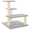 vidaXL Cat Tree with Sisal Scratching Posts Light Grey 61 cm
