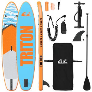 vidaXL Inflatable Stand Up Paddle Board TRITON 305 x 76 x 15 cm Blue