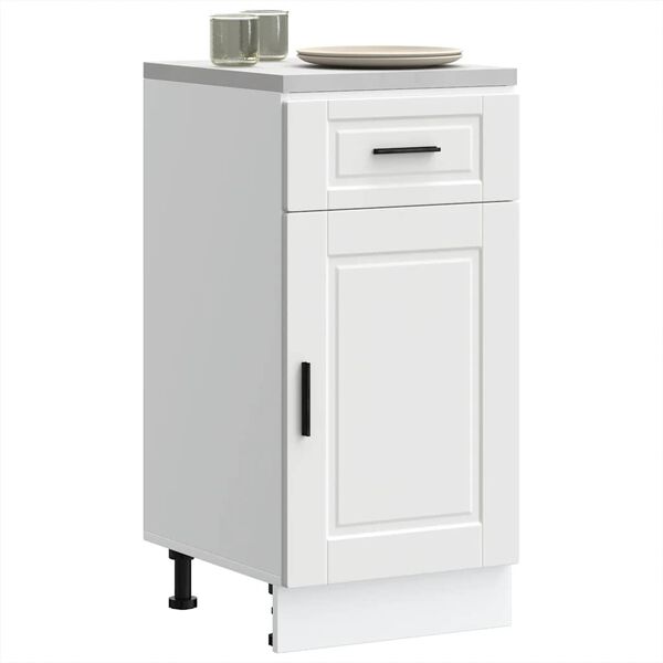 vidaXL Kitchen Base Cabinet Porto White Engineered Wood