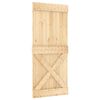vidaXL Sliding Door NARVIK Natural and Black 90 x 210 cm (213.5 cm)